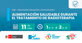  Capacitación online gratis "Alimentación saludable durante el tratamiento de radioterapia" del INEN