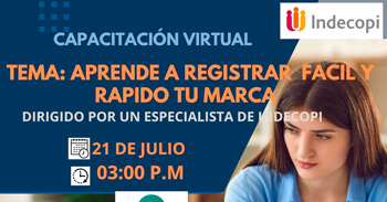  Capacitación online gratis "Aprende a Registrar fácil y rápido tu marca colectiva" de la DRTPE Huancavelica