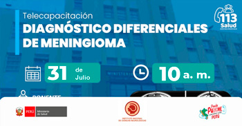  Capacitación online gratis "Diagnóstico diferenciales de meningioma" del MINSA