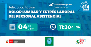  Capacitación online gratis "Dolor lumbar y estrés laboral del personal asistencial" 