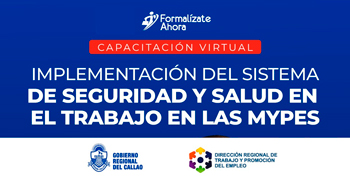  Capacitación online gratis Implementación del Sistema de Seguridad y Salud en el Trabajo en las MYPES