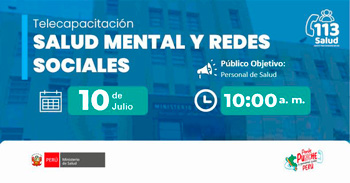  Capacitación online gratis "Salud mental y las redes sociales" del  Instituto Nacional de Salud Mental 