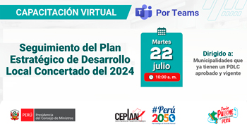  Capacitación online gratis "Seguimiento del Plan Estratégico de Desarrollo Local Concertado del 2024"