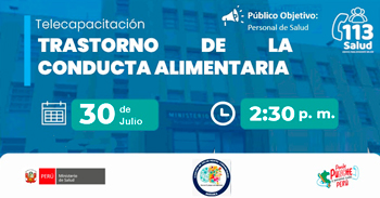 Capacitación online gratis "Trastorno de la conducta alimentaria" del MINSA