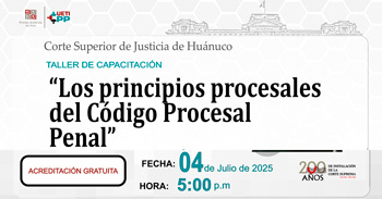  Capacitación online "Los principios procesales del Código Procesal Penal" 