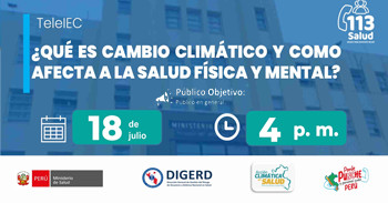  Capacitación online "¿Qué es cambio climático y como afecta a la salud física y mental?" del MINSA