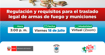  Capacitación online "Regulación y requisitos para el traslado legal de armas de fuego y municiones" 