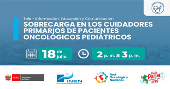Capacitación online "Sobrecarga en los cuidadores primarios de pacientes oncológicos pediátricos" del INEN