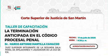  Capacitación online "La terminación anticipada en el código procesal penal" 