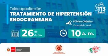 Capacitación online "Tratamiento de hipertensión endocraneana" del MINSA