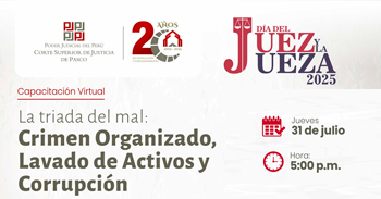  Capacitación online "La triada del mal: Crimen Organizado, Lavado de Activos y Corrupción"