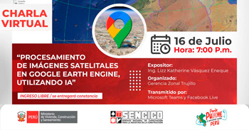 Charla online gratis sobre "Procesamiento de imágenes satelitales en Google Earth Engine, utilizando IA" 