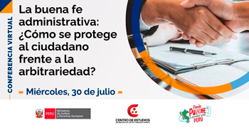  Conferencia online "La buena fe administrativa: ¿Cómo se protege al ciudadano frente a la arbitrariedad?" 