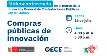  Conferencia online gratis "Compras públicas de innovación" del OECE