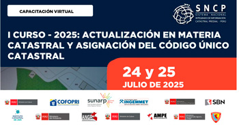  Curso online gratis Actualización en "Materia Catastral y Asignación del Código Único Catastral (SNCP)" 