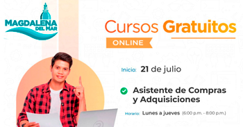  Curso online gratis "Asistente de Compras y Adquisiciones" de la Municipalidad de Magdalena del Mar