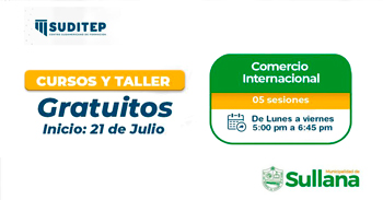  Curso online gratis "Comercio internacional" de la Municipalidad de Sullana
