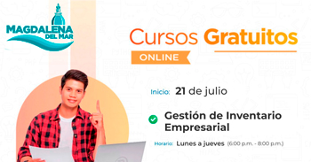  Curso online gratis "Gestión de Inventario Empresarial" de la Municipalidad de Magdalena del Mar