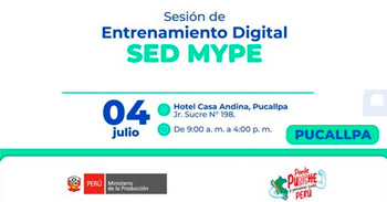  Evento presencial "Sesión de Entrenamiento Digital SED MYPE: Ventas digitales para tu negocio"