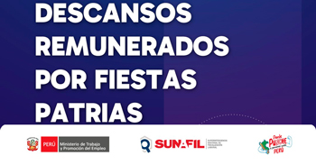  Evento online gratis "Descansos remunerados por fiestas patrias"  de la SUNAFIL