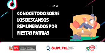  Evento online gratis "Conoce todo sobre los descansos remunerados por fiestas patrias"  de la SUNAFIL