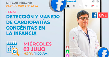  Evento online gratis "Detección y manejo de cardiopatías congénitas en la infancia" del INSNSB