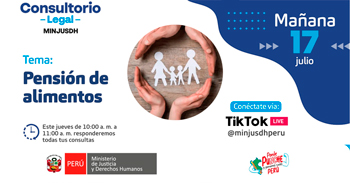  Evento online gratis "Pensión de alimentos"del MINJUSDH