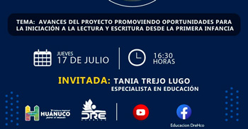  Evento online "Promoviendo oportunidades para la iniciación a la lectura y escritura desde Primera Infancia" 
