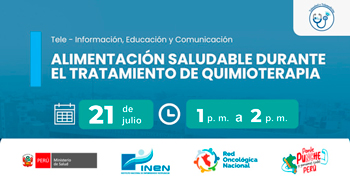 Capacitación online gratis sobre La "Alimentación Saludable durante el tratamiento de Quimioterapia" del INEN
