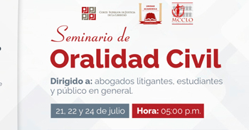  Seminario online "Oralidad Civil" de la Corte Superior de Justicia de La Libertad