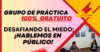 Taller online gratis: "Grupo de Práctica Gratuito  Hablemos en Público! con Acciona ⚡"