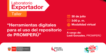  Taller online "Herramientas digitales para el uso del repositorio de PROMPERÚ"