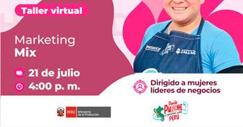  Taller  online "Marketing Mix" de PRODUCE