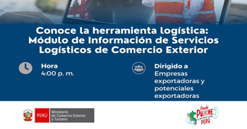 Webinar "Conoce la herramienta logística: Módulo de Información de Servicios Logísticos de Comercio Exterior" 