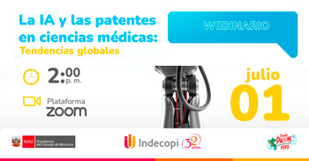 Webinar online gratis "La inteligencia artificial y las patentes en ciencias médicas: Tendencias globales"