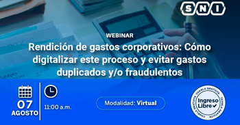  Webinar Rendición de Gastos Corporativos: Cómo digitalizar este proceso y evitar gastos duplicados y/o fraudulentos