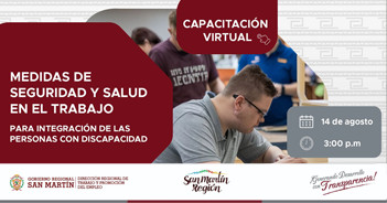  Capacitación "Medidas de Seguridad y Salud en el Trabajo para Integración de las Personas con Discapacidad"