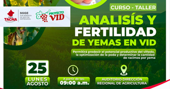  Capacitación presencial "Análisis y fertilidad en yemas en el cultivo de la Vid" 