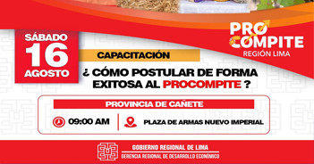 Capacitación presencial "¿Cómo postular de forma exitosa al PROCOMPITE?" del Gobierno Regional de Lima