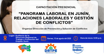Capacitación presencial gratis "Panorama laboral en Junín, relaciones laborales y gestión de conflictos" 
