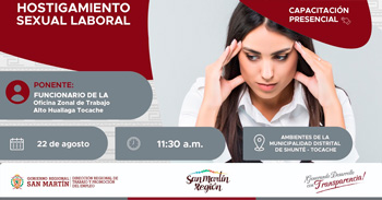  Capacitación presencial "Hostigamiento Sexual Laboral"  de la DRTPE de San Martín