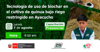  Capacitación presencial Tecnología de uso de biochar en el cultivo de quinua en condiciones restringidas de riego
