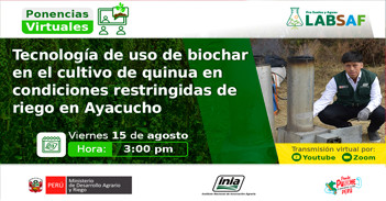  Capacitación "Tecnología de uso de biochar en el cultivo de quinua en condiciones restringidas de riego..." 