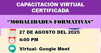  Capacitación online con certificado "Modalidades formativas" de la DRTPE Huancavelica