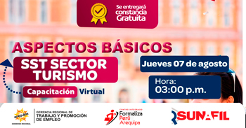  Capacitación online gratis "Aspectos básicos de seguridad y salud en el trabajo en el sector turismo" 