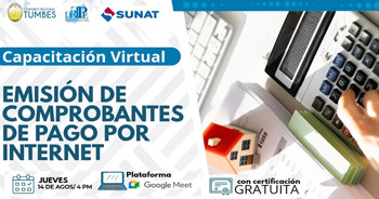  Capacitación online gratis "Emisión de comprobantes de pago por internet" de la DRTPE Tumbes