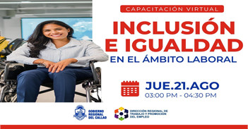  Capacitación online gratis "Inclusión e Igualdad en el Ámbito Laboral" DRTPE del Callao