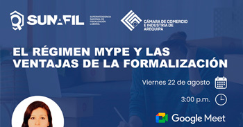  Capacitación online gratis "El Régimen MYPE y las Ventajas de la Formalización"
