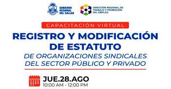  Capacitación online gratis Registro y Modificación de Estatuto de Organizaciones Sindicales del Sector Público y Privado