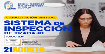  Capacitación online gratis "Sistema de inspección de trabajo" de la DRTPE Piura